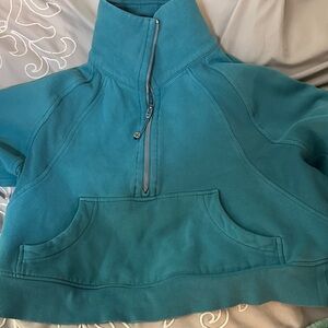 Teal Lululemon Half-Zip Scuba